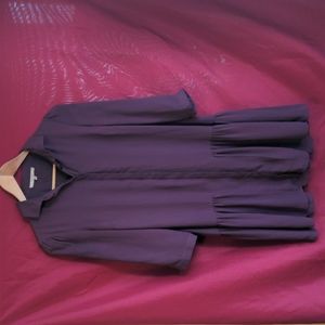 RW&CO dark purple drop waist shirt dress XS